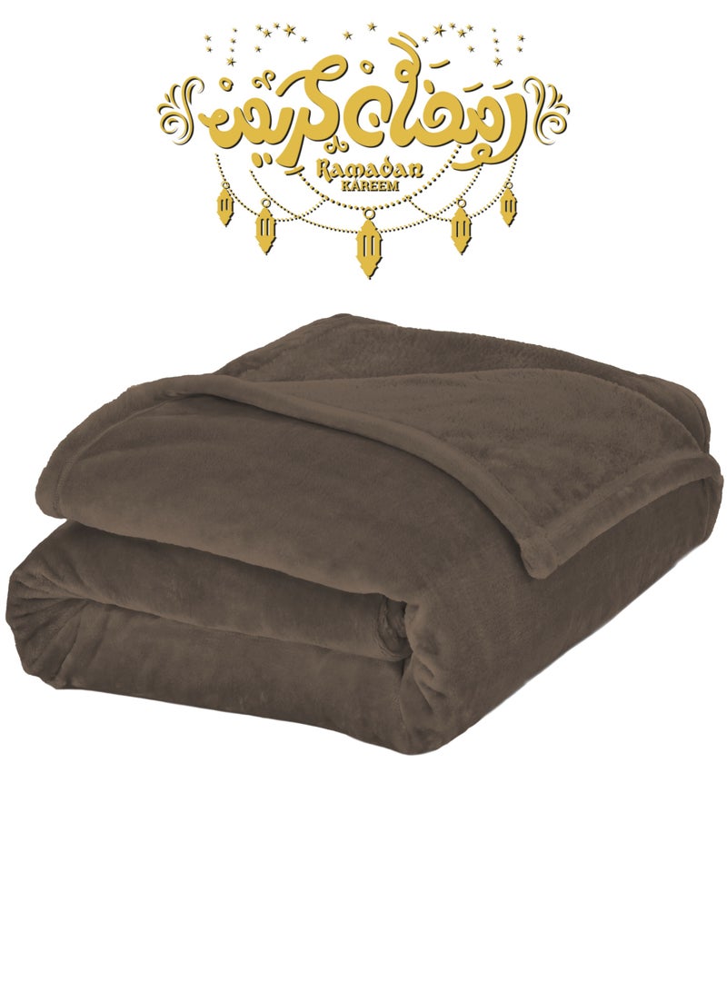 Master Home Textile Lightweight Velvet Blanket, Mora Series, 350GSM, Double Size 260 x 240 cm, Extra Soft All Season Fleece Blanket, Bed And Sofa Blanket - Image 1